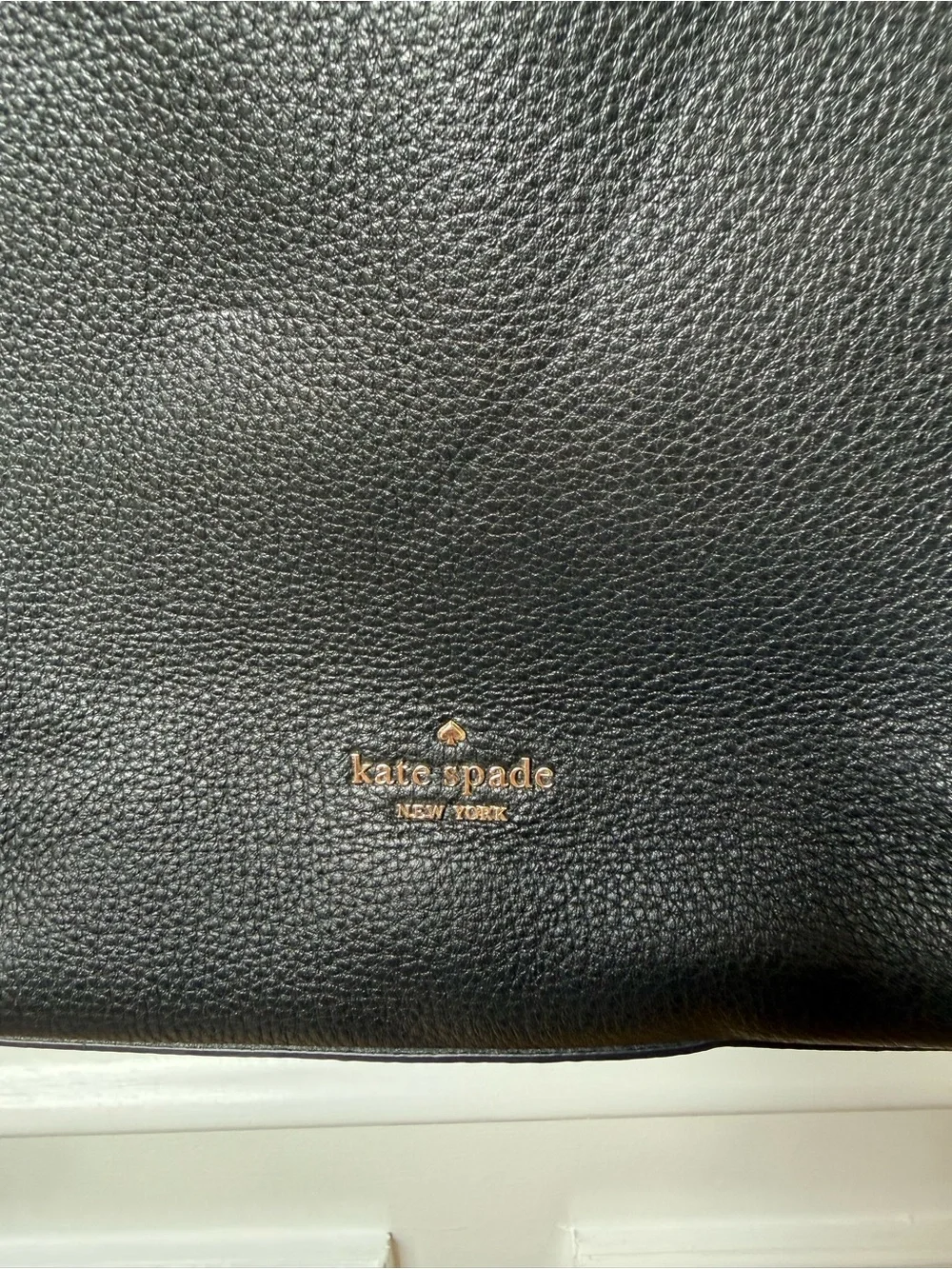 kate spade Black Pebbled Leather Shoulder Tote